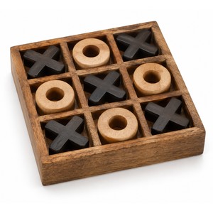 Juego de Tres en Raya de Madera de Mango al por Mayor |   Juego de Mesa Artesanal de la India - Product Image 1