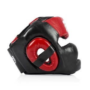 อุปกรณ์ป้องกันศีรษะสำหรับชกมวย Fairtex รุ่นพรีเมียมคุณภาพสูง สีแดงและดำ ป้องกันใบหน้าเต็มรูปแบบ ระบายอากาศได้ดี ดีไซน์ปรับได้ เหมาะสำหรับทุกเพศ - Product Image 4