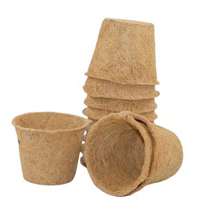 Maceta de Fibra de Coco Natural de Alta Calidad, Ecológica, Biodegradable, Transpirable, con Orificio de Drenaje, Diseño Cuadrado para Exteriores - Product Image 1