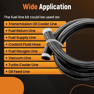 Tubo Flessibile per Liquido di Raffreddamento in Acciaio Inox AN20 Intrecciato, 5 Piedi, Nero in Nylon - Product Image 3