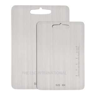 Tabla de Cortar de Acero Inoxidable Antideslizante, Tabla de Cortar Manual para Cocina, Ecológica e Higiénica, Tabla para Quesos - Product Image 2