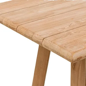 โต๊ะไม้สักแท้คุณภาพสูงทรงสี่เหลี่ยมสำหรับร้านกาแฟ ร้านอาหาร โครงสร้างทันสมัย พับได้ ทนทาน เกรดเชิงพาณิชย์ - Product Image 5