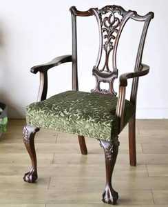 French Retro Solid Wood Accent Bedroom <b>Chair</b> Tufted upholstered armchair Hand Made Wooden Frame Living Room Bedroom <b>Chair</b> - Product Image 6