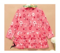 Nouvelle Robe de Bal Tendance Respirante Écologique en Coton Tricoté à Motifs Floraux Longueur Genou avec Cristaux pour Bébés Filles Fabriquée en Inde