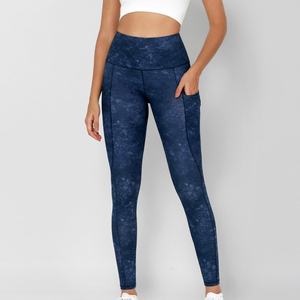 Leggings de Algodón 100% al por Mayor, Cintura Alta, Suaves, Ajustados, Control de Abdomen, para Mujer, Fitness, Colores Sólidos Personalizados, Leggings de Yoga - Product Image 3