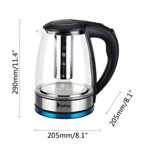 Bollitore Elettrico in Vetro HD 1861a, 1200W, Capacità 1.8L, Spina USA, Senza Fili, Portatile con Funzione Mantenimento Calore, Funziona in Olandese e Tedesco - Product Image 3