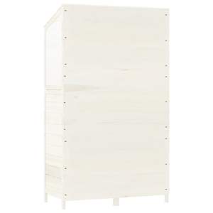 Abri de jardin en bois de sapin massif blanc 40.2x20.5x68.7 po – Solution de rangement élégante - Product Image 6