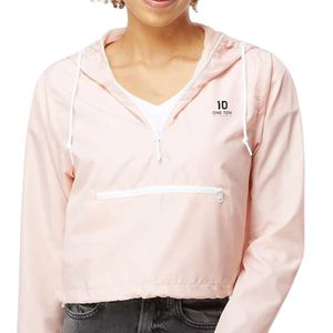 Women's Lightweight Crop Jacket Windbreaker Water Resistant Hooded Coat Fashion Outdoor Wear OEM ODM Manufacturer - Product Image 3