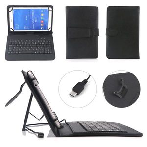 7-Inch Universal Tablet Leather Stand Case with Type C Wired Keyboard Tablet Covers & Cases - Product Image 3