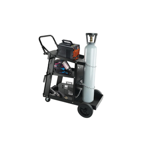 Multi Purpose 3 Tier Welding Cart With Gas Bottle Holder, <b>Tool</b> <b>Storage</b> Shelf, Welding Machine Platform And Steel Wheels GAR050 - Product Image 1