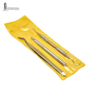 Juego de Exploración Dental Ergonómico Manual de 3 Piezas de Acero Inoxidable de Alta Calidad Grado A+, Sonda y Pinzas para Examen Dental - Product Image 1