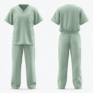 Unisex Hospital <b>Scrub</b> Uniforms Sets 100% Cotton Knitted Breathable Comfortable with Customized Colors and Sizes - Product Image 4