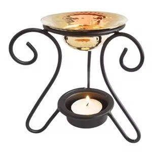 Modern Brass Aromatic Diffuser Perfume Lamp With Candle Holder All Season Use Aromatherapy Incense <b>Burner</b> <b>For</b> Church Use - Product Image 1