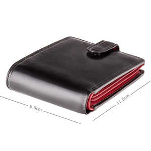 Genuine Leather Men's Short <b>Wallet</b> Open Closure Short Bifold Credit Card <b>Holder</b> with Pocket Coin Purses Slim <b>Wallet</b> for Men - Product Image 1