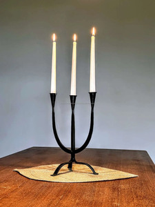 Elegant Metal <b>Black</b> <b>Candlestick</b> Wrought Iron Standing Type Metal <b>Holder</b> for Three Christmas Candles Other Candle <b>Holders</b> Candle - Product Image 5