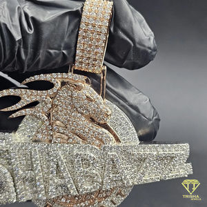 Colgante de Lujo con Logotipo de Caballo de los Denver Broncos, Estilo Hip Hop, Joyería de Moda - Product Image 5