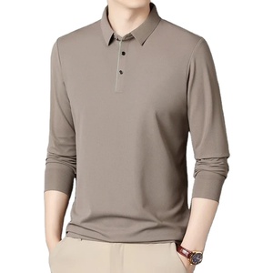 Camiseta Polo Informal de Negocios para Hombre, Jersey de Manga Larga, Transpirable, Cómodo, Versátil, de Color Sólido, Nueva Moda - Product Image 3