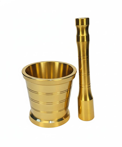Ensemble mortier et pilon en laiton traditionnel Okhli Imam Dasta, bol broyeur d'épices pour broyer les herbes et les épices - Product Image 4