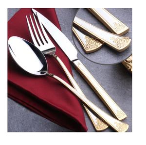 Ensemble de couverts poli miroir, design moderne, utilisé pour les mariages, les hôtels, les restaurants, les fêtes à domicile. - Product Image 5