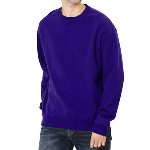 เสื้อสเวตเชิ้ตคอกลมสีเขียวล้วนสำหรับผู้ชาย ทรงปกติ ผ้าฝ้ายถัก 100% สวมใส่สบายๆ สไตล์ฤดูใบไม้ร่วง - Product Image 4