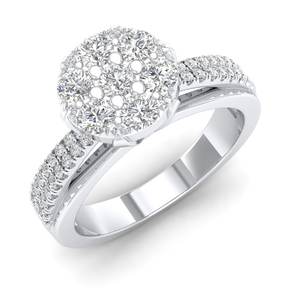 Anillo de Moissanita REYES con Certificado GRA, Corte Brillante Redondo de 0.54 Quilates, Plata de Ley 925 Original, Joyería Fina para Compromiso o Promesa - Product Image 2