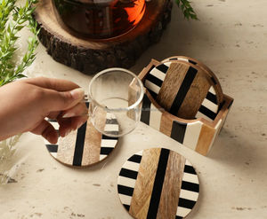 Sous-verre en bois durable pour café, thé, table à manger, maison, essentiels de cuisine quotidiens - Product Image 1