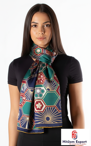 Premium Square Scarves Custom Digital <b>Print</b> Lightweight Fabric Elegant Fashion <b>Accessories</b> for Women - Product Image 2
