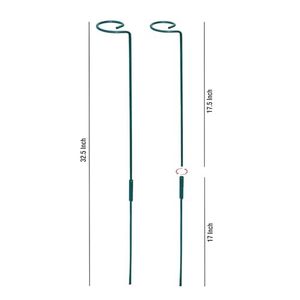 Supports d'orchidées courbés verts avec clips pour le maintien des fleurs - Product Image 2
