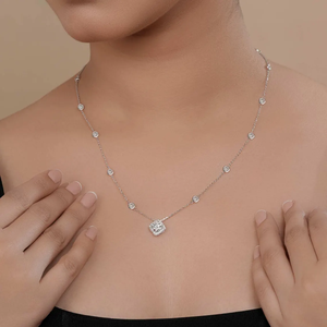 Collier Pendentif Diamant Cultivé Intemporel Sertissage Bezel Diamants Certifiés VVS2 Or Massif 14K 18K Bijoux Minimalistes - Product Image 3