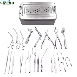 ชุดเครื่องมือผ่าตัดเสริมจมูกระดับพรีเมียม 23 ชิ้น เครื่องมือผ่าตัดหู คอ จมูก สำหรับการผ่าตัดจมูก ผลิตจากเหล็กกล้าไร้สนิมเกรดเยอรมัน - Product Image 4