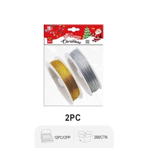 Nastri Natalizi Dorati e Argentati Eleganti per Decorazioni Festive - Product Image 5