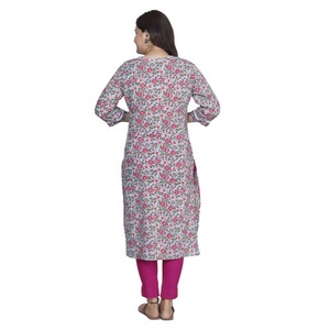 Soft and Comfortable Women's Rayon Vintage Floor-Length Printed Kurti for Daily Wear Wholesale Price From Indian Exporter - Product Image 3