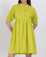 Robe mini en coton sans manches à col en V pour femmes de qualité supérieure, robes d'été légères lavables et écologiques