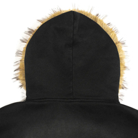 Sweat à capuche oversize unisexe en coton et fourrure de haute qualité, coupe carrée, avec fermeture éclair, épaules tombantes, design lourd et personnalisable