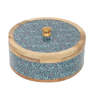 Boîte de rangement de luxe en bois pour chapatis et rotis avec couvercle supérieur, faite à la main, écologique, motif imprimé, article très vendu - Product Image 2