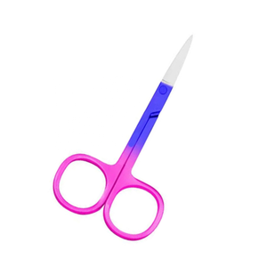 Ciseaux professionnels de beauté à lame droite en acier inoxydable pour sourcils et cils, pointe arrondie, durables, design simple, confortables - Product Image 4