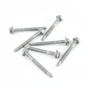 Self-Drilling <b>Screws</b> Washer Head Zinc/Hot-Dip <b>Galvanized</b> Carbon Steel Metric/Inch Standard Thread Class 8 - Product Image 1