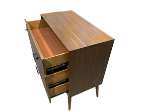 Mesita de noche de madera maciza de 3 cajones de lujo, mesita de noche nórdica, muebles de dormitorio para Hotel, sala de estar, Hospital, escuela, moderna - Product Image 4