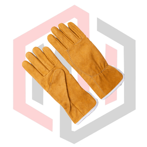 Premium Leather <b>Driver</b> <b>Glove</b> Full Grain Cowhide Split Leather Back Anti-Slip Tear-Resistant Breathable Silicone-Free Safety - Product Image 4