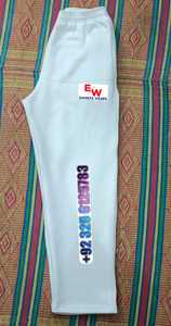 กางเกงวอร์มขายาวสีเบจทรงหลวมสำหรับผู้ชาย กางเกงลำลองเอวสูงมีเชือกผูก ปักลาย ผลิตจากโพลีเอสเตอร์/ผ้าฝ้าย รับผลิตแบบ OEM ODM - Product Image 6