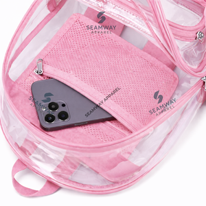 Gamma Phi Delta Sorority Clear Backpack Transparent Carry <b>Bag</b> Clear PVC Bookbag See Through Security Approved Clear <b>bag</b> - Product Image 2