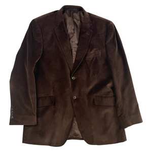 Veste de sport en velours marron foncé vintage pour homme, taille 42R, blazer marron classique pour homme, blazer en velours élégant pour événements formels et mariages - Product Image 1