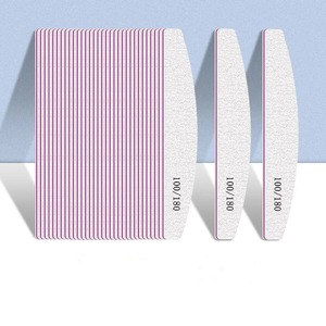 1pc LANGMA Disposable Durable Crystal Glass Double-Sided Nail <b>Files</b> <b>Case</b> Straight Pattern 100 Grit Professional Manicure Tool - Product Image 4