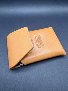 Custom Logo Slim Leather Stitchless <b>Wallet</b> Vegetable Tanned Leather Minimalist Card Holder <b>Small</b> Money Clip LSSW-0009 - Product Image 5