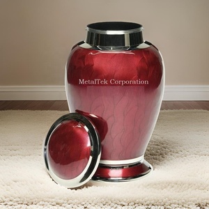 Best Yellow Cremation Urn Adult Funeral Ashes Container Aluminum Metal Urns Customized Colours Memorial Funeral Decorative Jars - Product Image 5