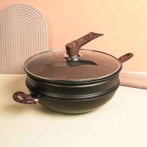 Poêle à frire antiadhésive en acier inoxydable nid d'abeille, compatible induction, résistante aux rayures, ustensile de cuisine - Product Image 2