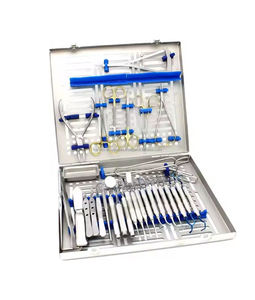 Kit dentaire chirurgical en acier inoxydable de 33 pièces en gros, instruments parodontaux, implants dentaires, outils d'orthodontie - Réutilisable manuel - Product Image 1