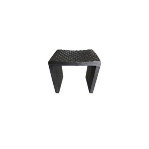 Handcrafted Mango Wood Stool with Woven Rope Seat - Wholesale from India - Product Image 2