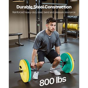 Barra esagonale da 20 kg con capacità di 800 libbre, impugnature zigrinate da 2 pollici per sollevamento pesi e allenamento della forza - Product Image 2