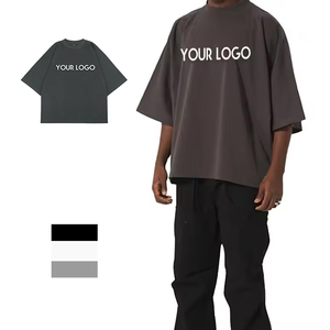 Nouveau T-shirt Homme 240g en Coton Pur, Col Ras du Cou, Coupe Classique, Manches Courtes, Grammage Lourd, Style Hip-Hop, Uni, Écologique et Respirant - Product Image 1